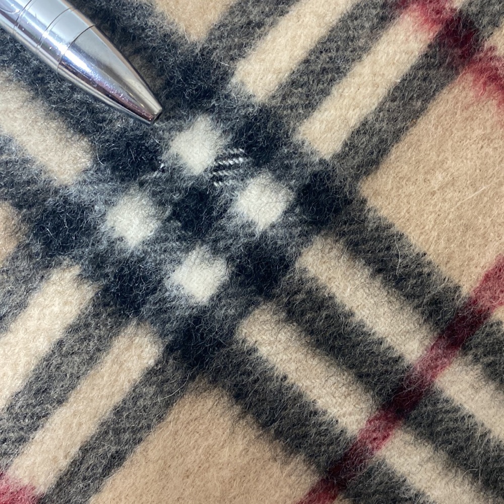 Burberry Fringe Scarf Classic Plaid Vintage Unisex Womens Mens Burberry Scarf - Picture 9 of 16